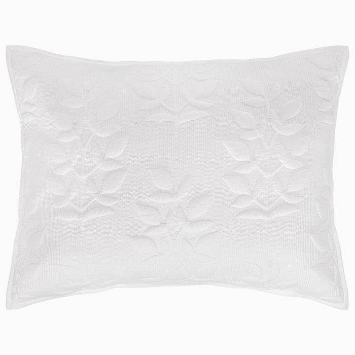 Manya White Organic Sham by John Robshaw at Fig Linens and Home - 1