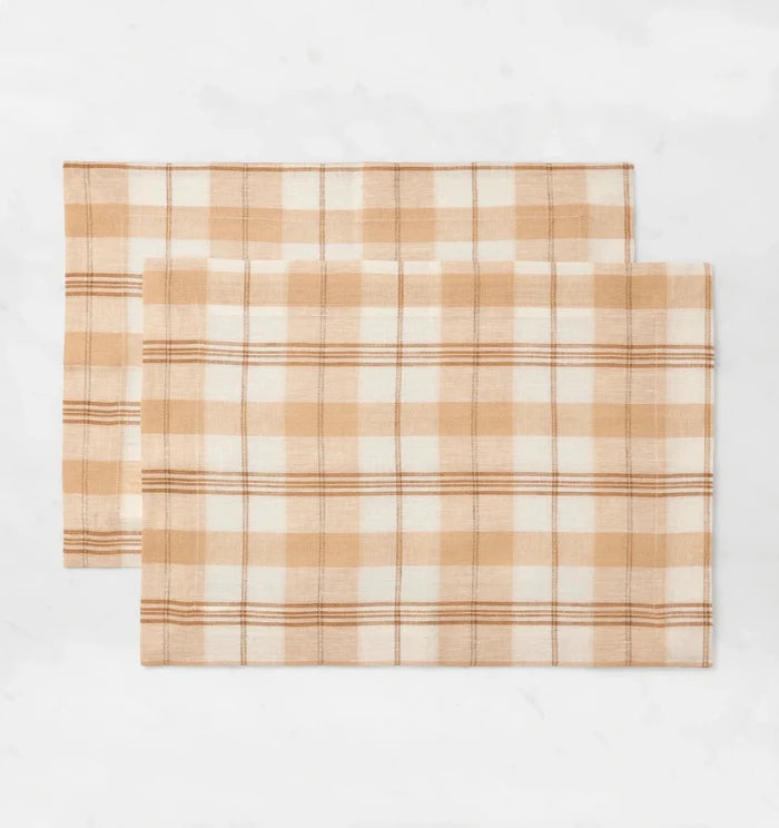 Masseria Placemats by Sferra Linens in Almond/Oyster at Fig Linens and Home - 1