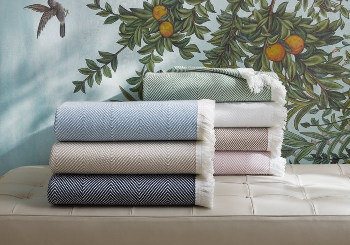 Matouk Leo Oversized Throws at Fig Linens and Home