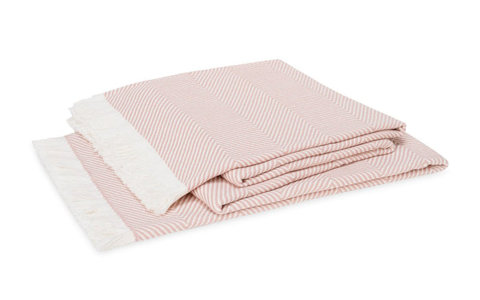 Matouk Leo Oversized Throw Blush at Fig Linens and Home