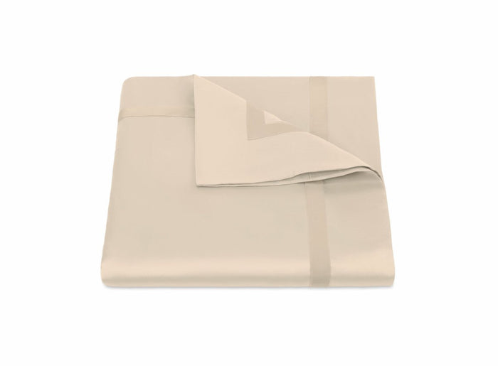 Duvet Cover - Matouk Nocturne Sateen Cotton Bedding in Dune at Fig Linens and Home