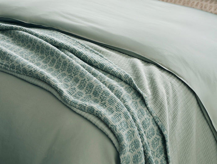 Coyuchi Mirada Thyme Chrysanthemum Organic Matelasse at Fig Linens and Home Lifestyle 3
