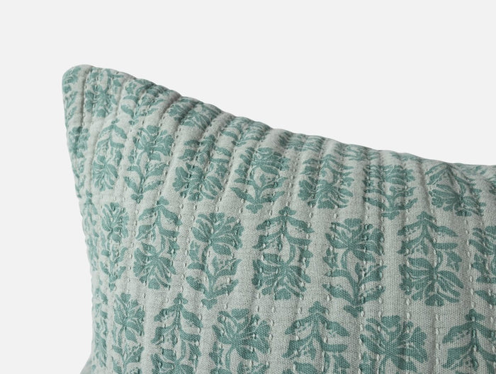 Mirada Organic Matelasse Thyme Chrysanthemum Euro Sham Reverse | Coyuchi at Fig Linens and Home