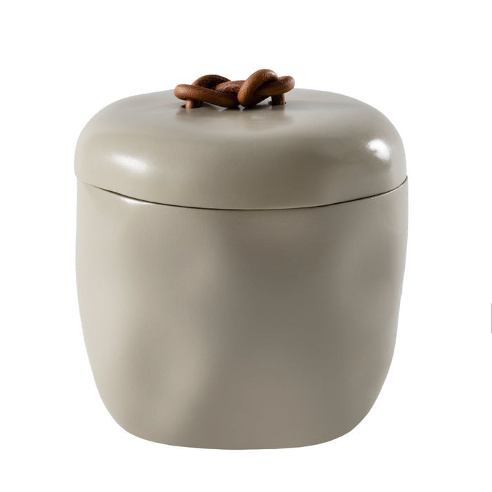 Cotton Jar - Montecito Putty Bath Accessories by Kassatex | Fig Linens and Home