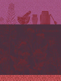 Moutarde En Fleurs Purple Tea Towels By Le Jacquard Français at Fig Linens and Home