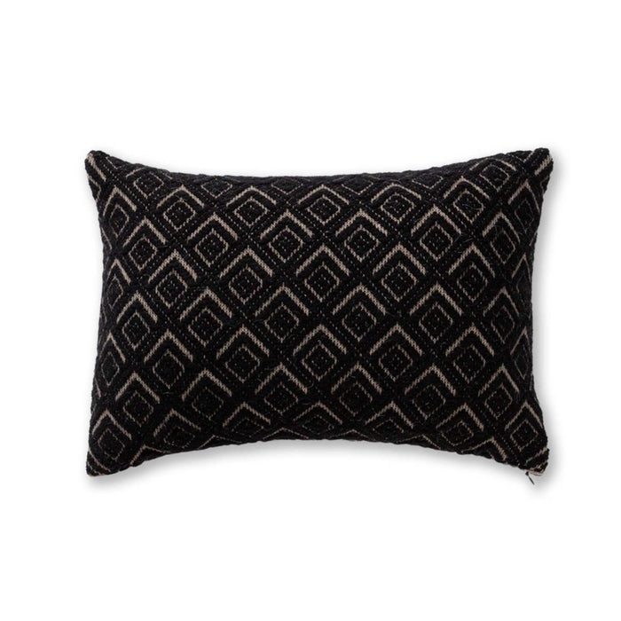 Mystic Lumbar Pillow in Light Taupe / Black | Alicia Adams Alpaca at Fig Linens and Home