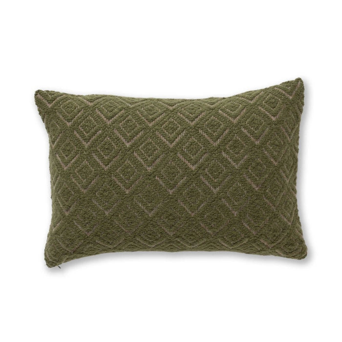 Mystic Lumbar Pillow in Light Taupe / Hunter | Alicia Adams Alpaca at Fig Linens and Home