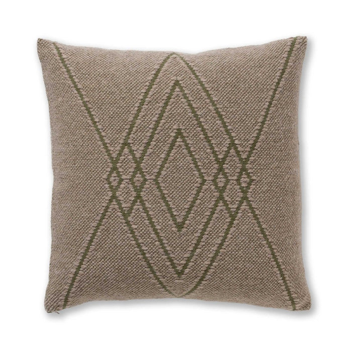 Mystic Square Pillow in Light Taupe / Hunter | Alicia Adams Alpaca at Fig Linens and Home