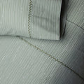 Nandi Dark Sage Organic Sheet Set by John Robshaw at Fig Linens and Home - 1