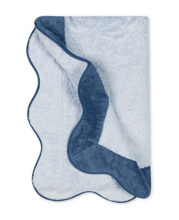 Beach Towel - Neptune Pool Towel 36 x 70 Light Blue and Sea by Matouk Schumacher - View 2