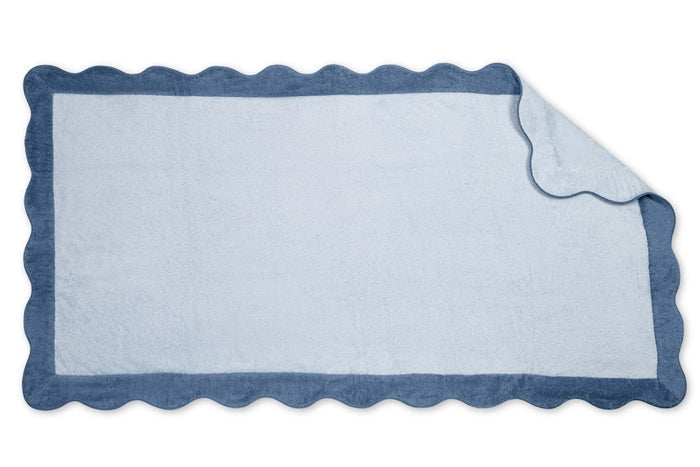 Beach Towel - Neptune Pool Towel 36 x 70 Light Blue and Sea by Matouk Schumacher - Full View