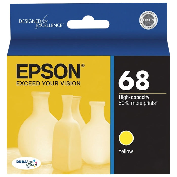New Genuine Epson 68 Yellow Ink Cartridge