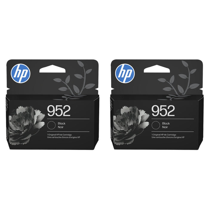 New Genuine HP 952 (F6U15AN) Black Ink Cartridge- 2 Pack