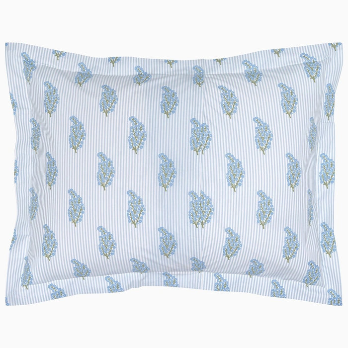 Nirvi Light Indigo Organic Sham by John Robshaw at Fig Linens and Home - 2