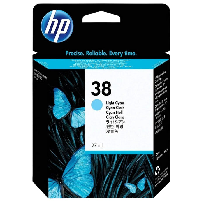 OEM HP 38 Light Cyan (C9418A) Ink Cartridge