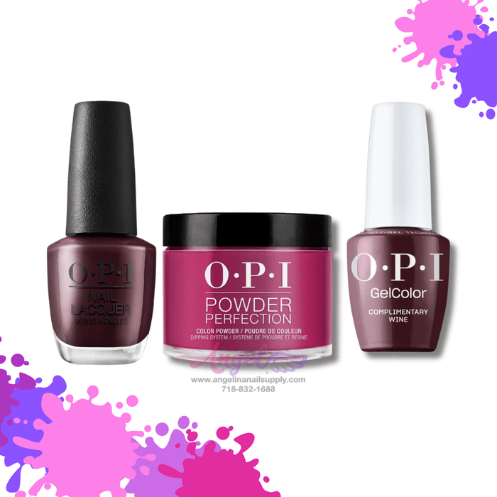 OPI 3in1 combo DP-GC-NL MI12 COMPLIMENTARY WINE - Angelina Nail Supply NYC