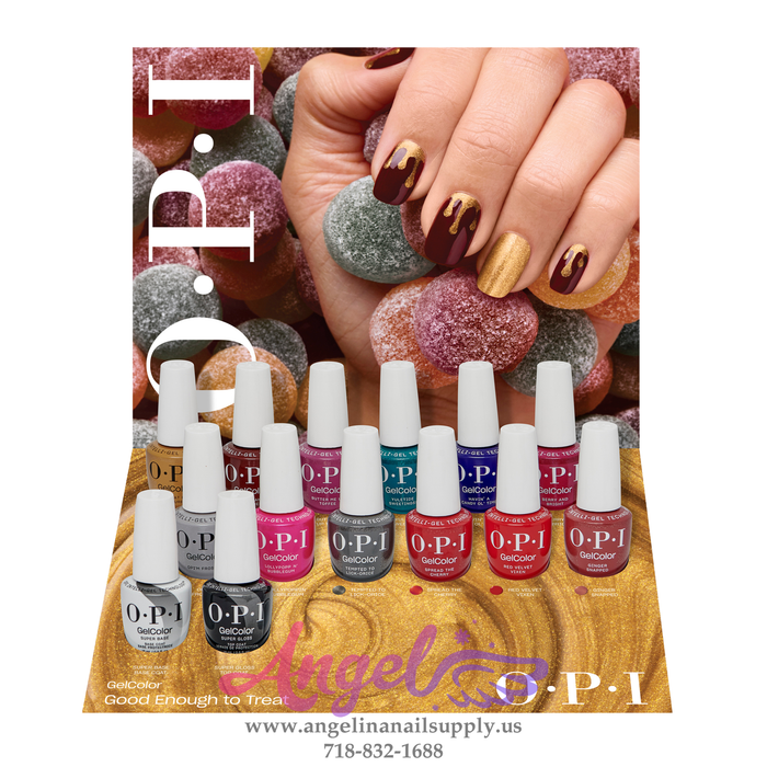 OPI Gel Color - Good Enough To Treat Collection 12 Colors & 1 Base Gel 1 Top Gel| Holiday 2025 - Angelina Nail Supply NYC