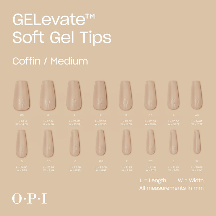 OPI Soft Gel Pre-Shaped Tip Extensions / Coffin - Angelina Nail Supply NYC