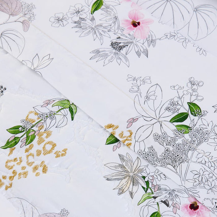 Orchidée Organic Bedding by Yves Delorme Flat Sheet King 114 x 116 Multi at FIG LINENS AND HOME 5