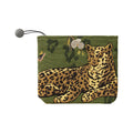 Yves Delorme Orchidia Kaki Tote | Cosmetic Pouch or Clutch Front View at Fig Linens and Home