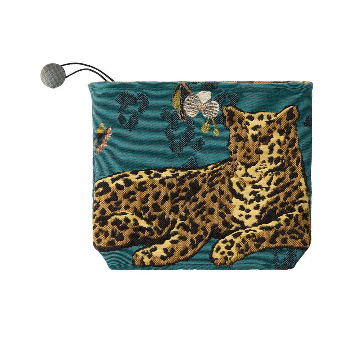 Yves Delorme Orchidia Paon Tote | Cosmetic Pouch or Clutch Front View at Fig Linens and Home
