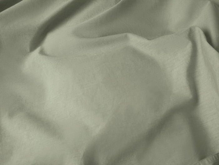 Organic Crinkled Percale Olive Chambray Duvet Cover 2 | Coyuchi at Fig Linens and Home
