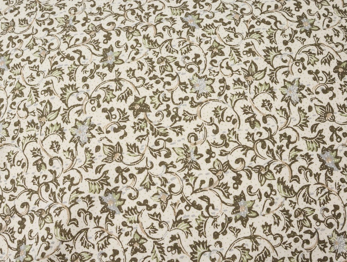 Organic Print Percale Olive Asterid Pillowcases 3 | Coyuchi at Fig Linens and Home