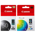 Original Canon PG-50 Black and CL-51 Color Ink- Combo Pack