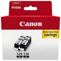 Original Canon PGI-520 Black Ink Cartridges- 2 Pack