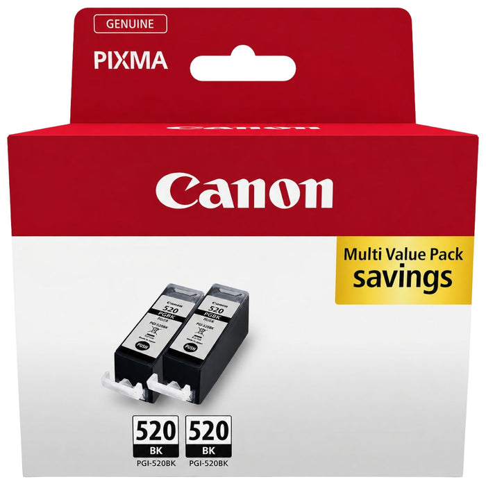 Original Canon PGI-520 Black Ink Cartridges- 2 Pack