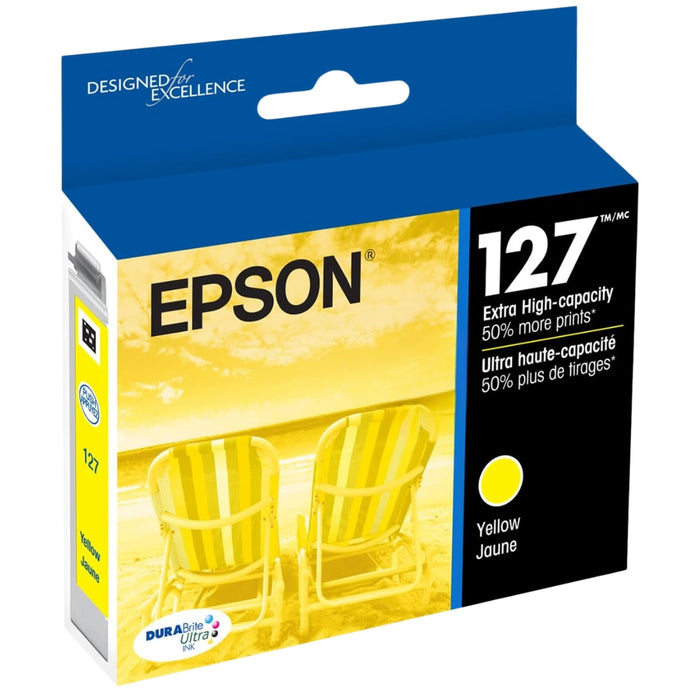 Original Epson 127 Yellow ink cartridge, T127420