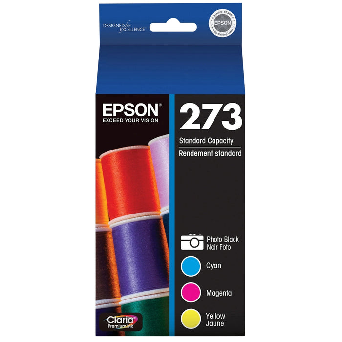 Original Epson 273 Photo Black, Cyan, Magenta, Yellow Ink Cartridges