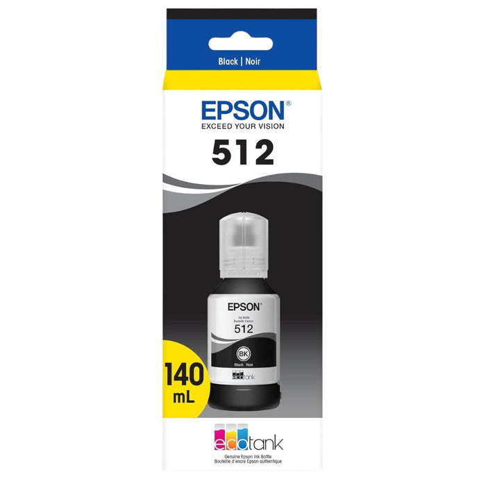 Original Epson T512 EcoTank Black Ink Bottle,T512020-S