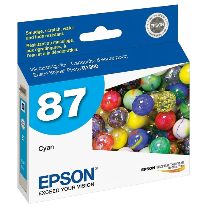 Original Epson 87 (T0872) Cyan Ink Cartridge