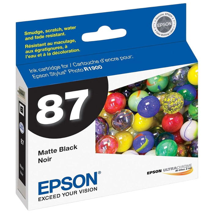 Original Epson 87 (T0878) Matte Black Ink Cartridge