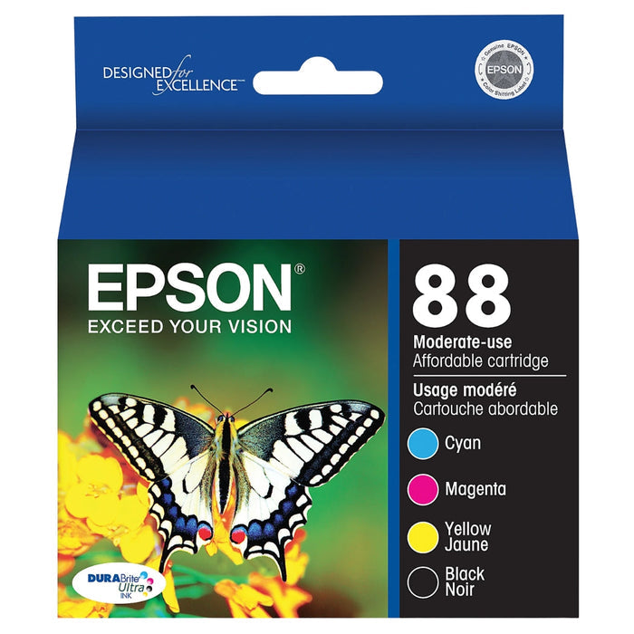 Original EPSON 88 Black, Cyan, Magenta and Yellow Ink Cartridge