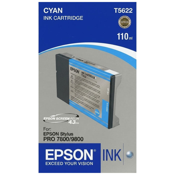 Original Epson T5622 Cyan 110ml Ink Cartridge