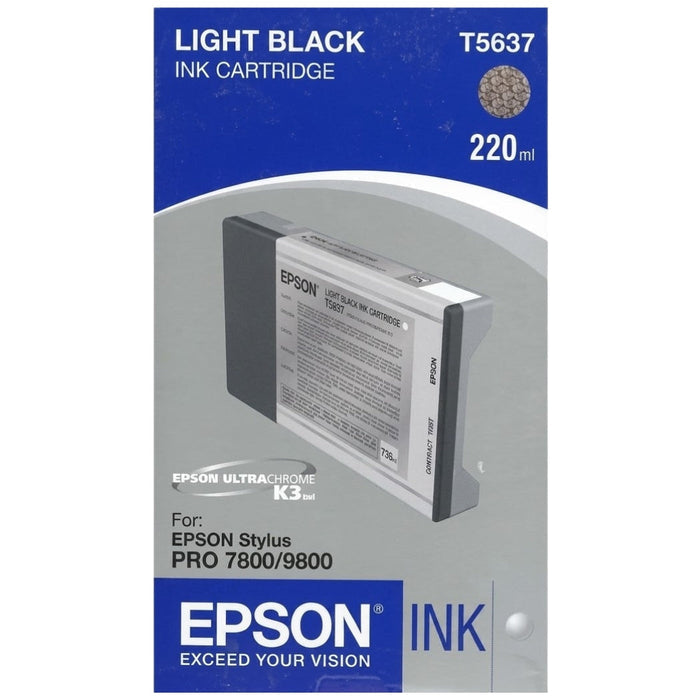 Original Epson T5637 Light Black Ink Cartridge