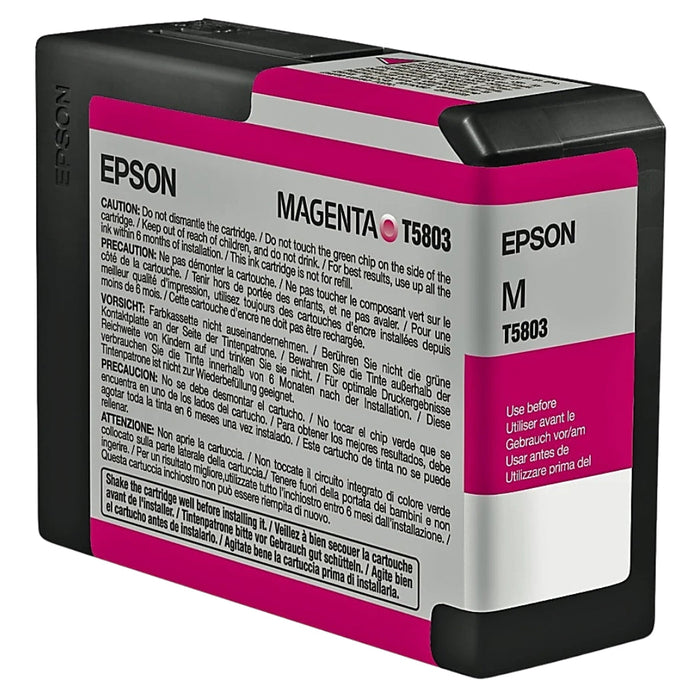 Original Epson T5803 Magenta 80ml Ink Cartridge