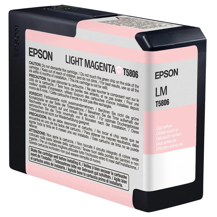 Original Epson T5806 Light Magenta 80ml Ink Cartridge