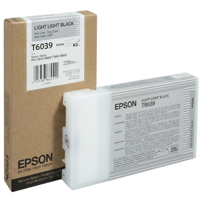 Original Epson T6039 Light Light Black Ink Cartridge