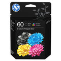 Original HP 60 Black & Color Ink Cartridge-Combo Pack