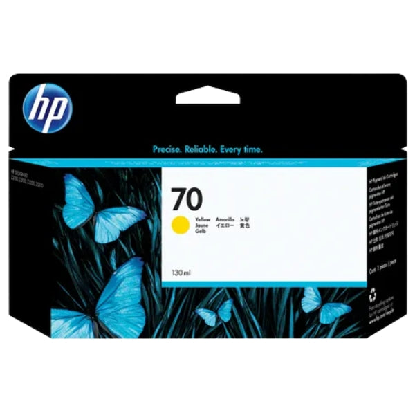 Original HP 70 130-ml (C9454A) Yellow Ink Cartridge