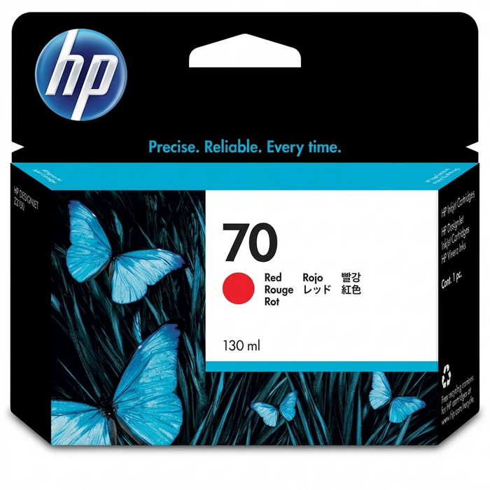 Original HP 70 130-ml (C9456A) Red Ink Cartridge