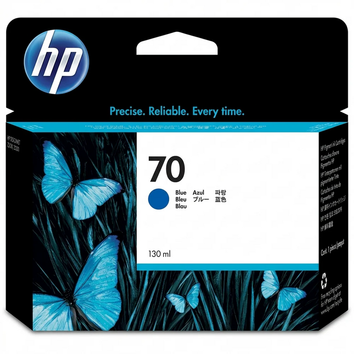 Original HP 70 130-ml (C9458A) Blue Ink Cartridge