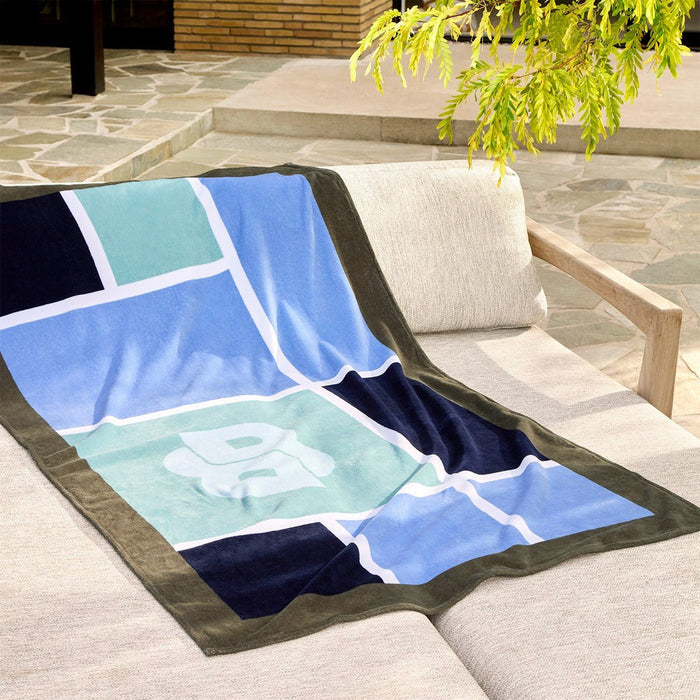 Oscar Printed Beach Towel by Hugo Boss Home at Fig Linens and Home - Lifestyle 1