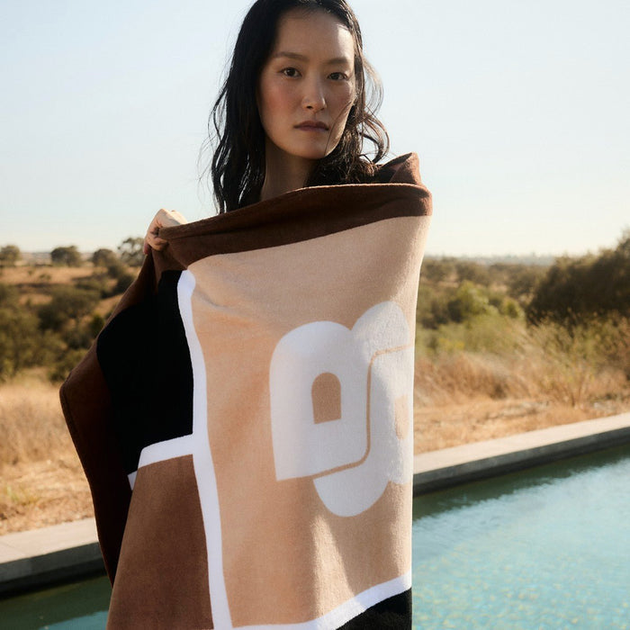 Oscar Printed Beach Towel by Hugo Boss Home at Fig Linens and Home - Lifestyle 2