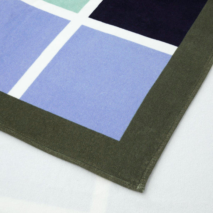 Oscar Printed Beach Towel by Hugo Boss Home at Fig Linens and Home - Sea Blue Pool Towel 3