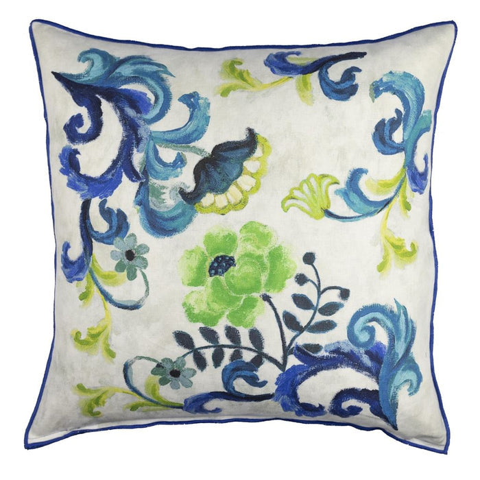 Osier Damasse Cobalt Decorative Pillow - Designers Guild at Fig Linens and Home 93