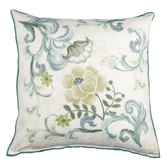 Osier Damasse Eau de Nil Decorative Pillow - Designers Guild at Fig Linens and Home 103